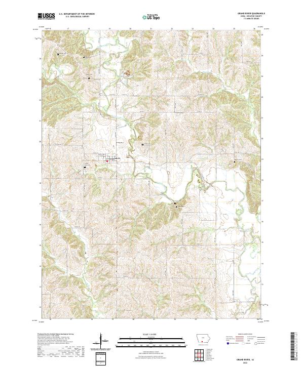 Grand River, IA — USGS 7.5-minute topo (2022)