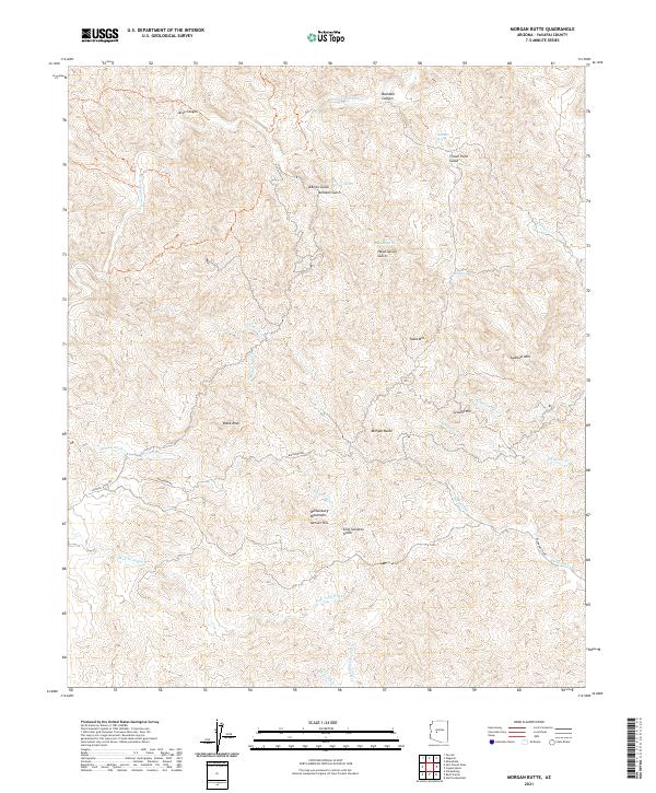 Morgan Butte, AZ — USGS 7.5-minute topo (2021)