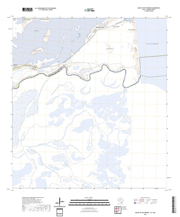 Mouth of Rio Grande, TX,TAM, US — USGS 7.5-minute topo (2025)