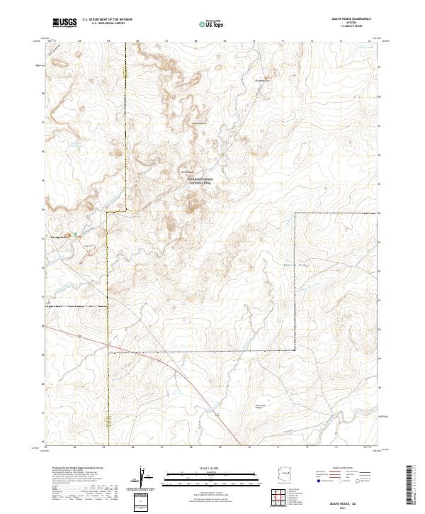 Agate House, AZ — USGS 7.5-minute topo (2021)