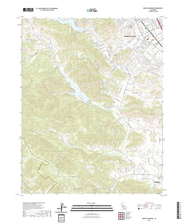 Mount Madonna, CA — USGS 7.5-minute topo (2021)
