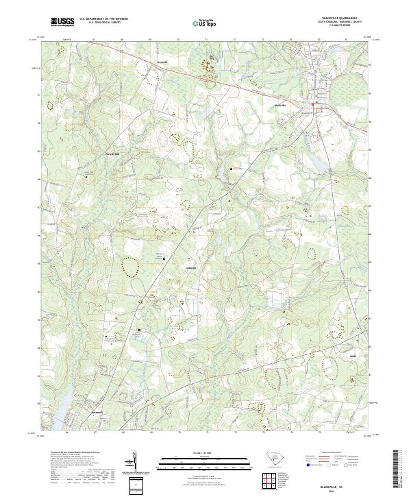 Blackville, SC — USGS 7.5-minute topo (2024)