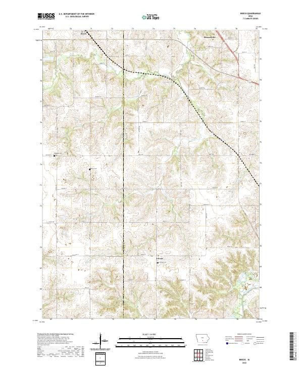 Beech, IA — USGS 7.5-minute topo (2022)