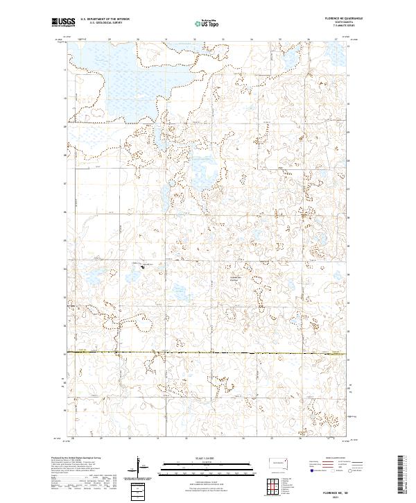 Florence NE, SD — USGS 7.5-minute topo (2021)