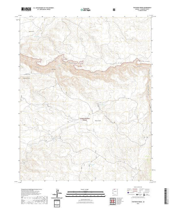 Toothpick Ridge, AZ — USGS 7.5-minute topo (2021)