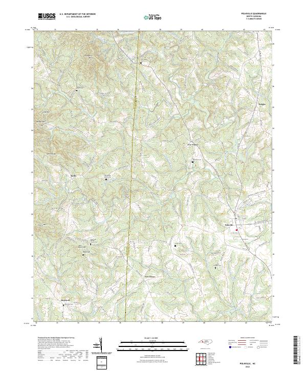 Polkville, NC — USGS 7.5-minute topo (2022)