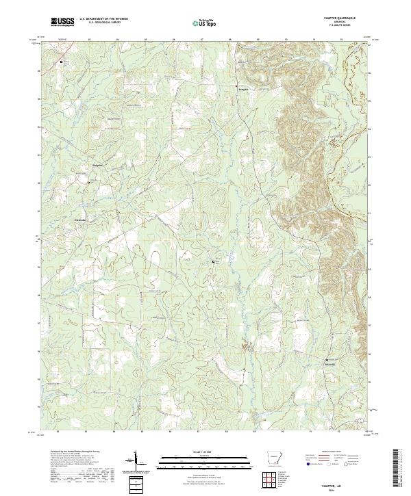 Sumpter, AR — USGS 7.5-minute topo (2024)