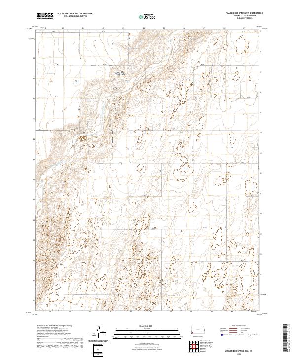 Wagon Bed Spring SW, KS — USGS 7.5-minute topo (2022)