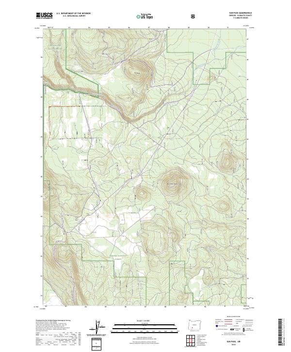 Sun Pass, OR — USGS 7.5-minute topo (2023)
