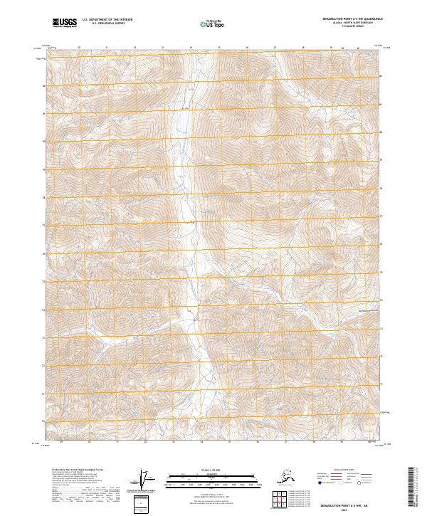 Demarcation Point A-3 NW, AK — USGS 7.5-minute topo (2023)