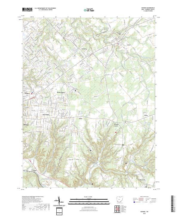 Goshen, OH — USGS 7.5-minute topo (2023)
