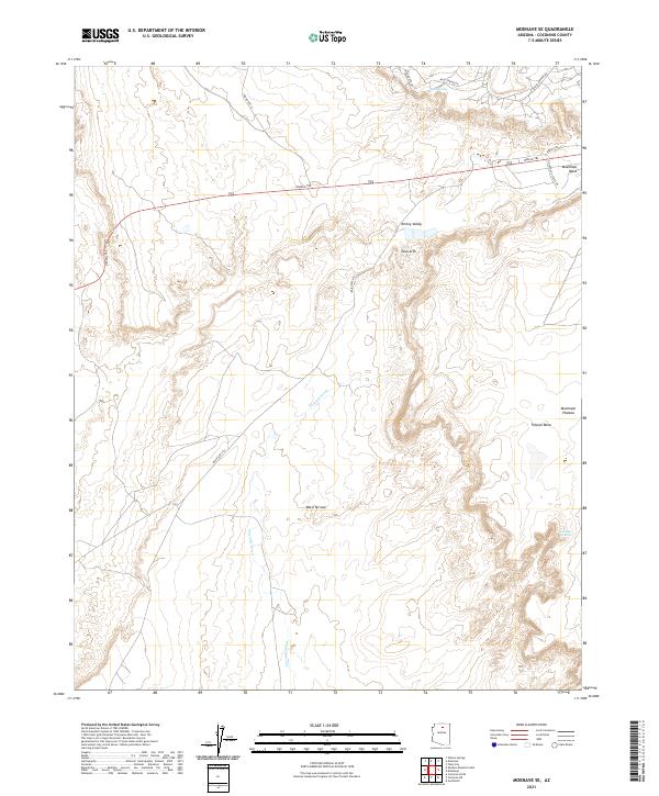 Moenave SE, AZ — USGS 7.5-minute topo (2021)