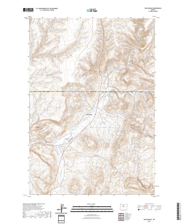 Willowdale, OR — USGS 7.5-minute topo (2023)