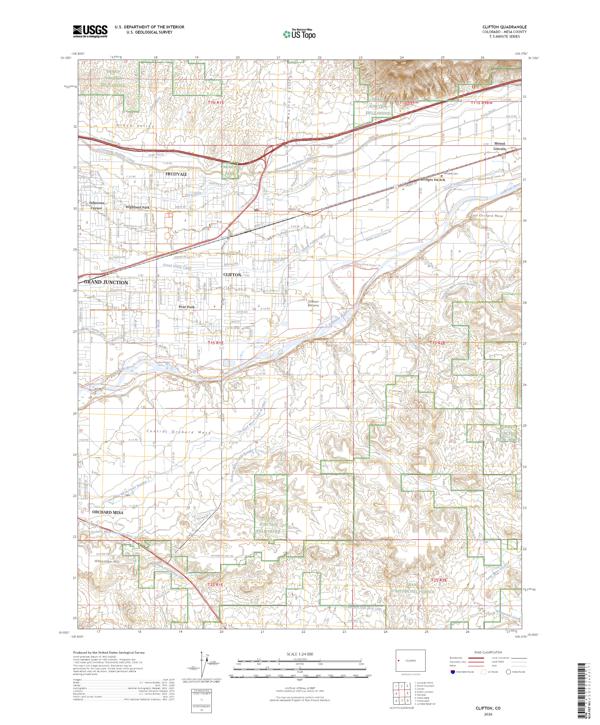 Clifton, CO — USGS 7.5-minute topo (2026)