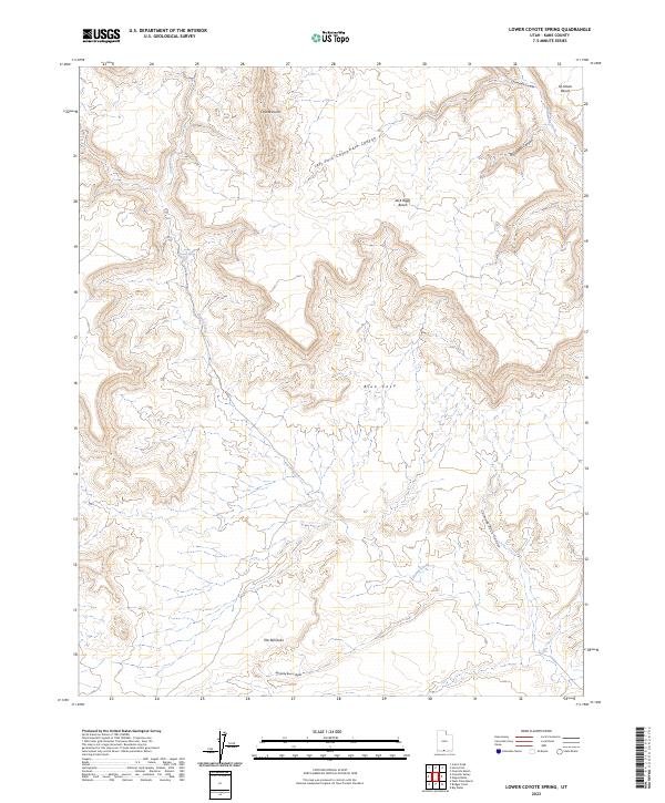 Lower Coyote Spring, UT — USGS 7.5-minute topo (2023)