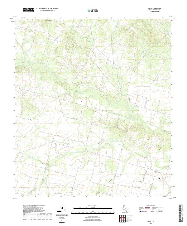 Divot, TX — USGS 7.5-minute topo (2022)