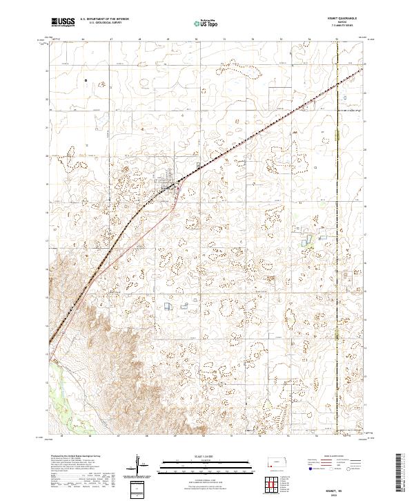 Kismet, KS — USGS 7.5-minute topo (2022)