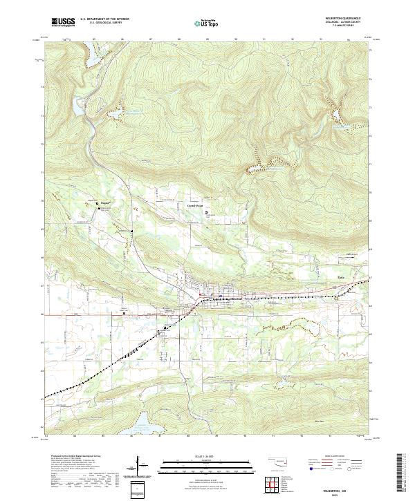 Wilburton, OK — USGS 7.5-minute topo (2022)