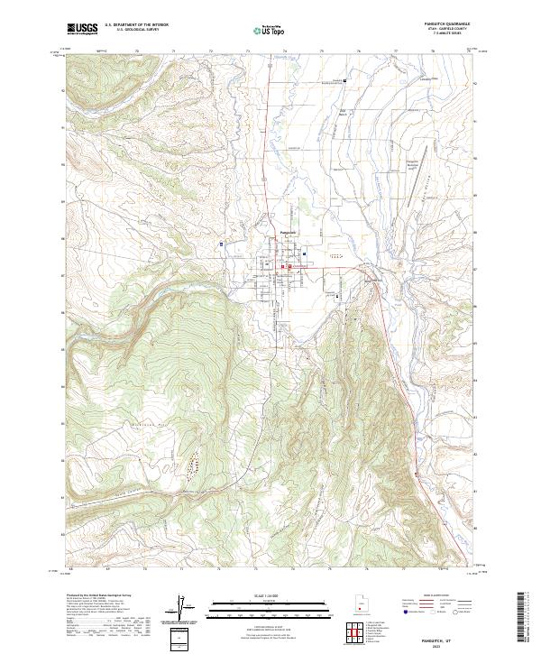 Panguitch, UT — USGS 7.5-minute topo (2023)