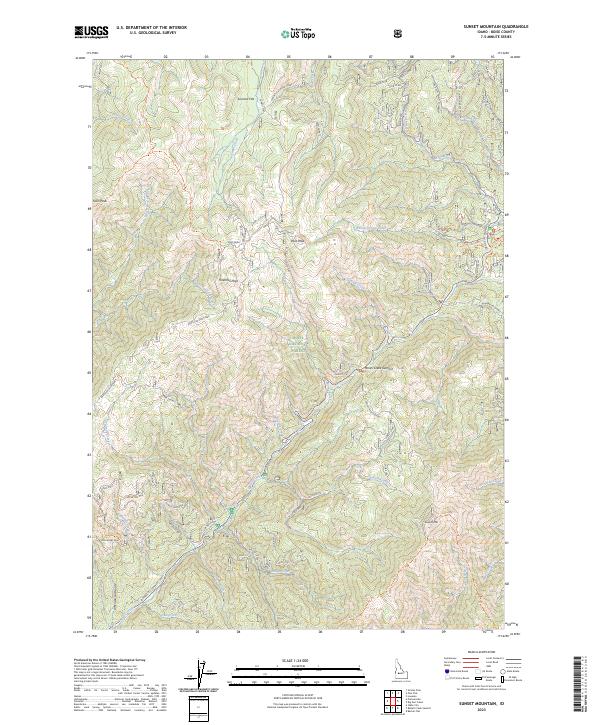 Sunset Mountain, ID — USGS 7.5-minute topo (2023)
