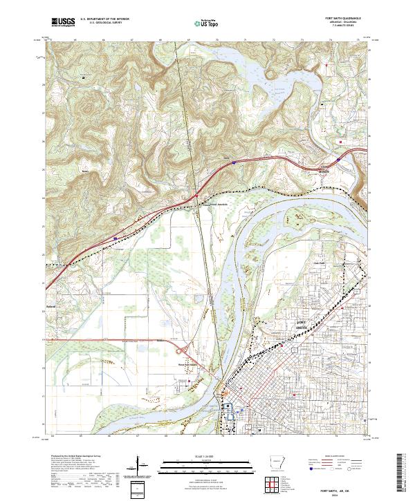 Fort Smith, AR-OK — USGS 7.5-minute topo (2024)