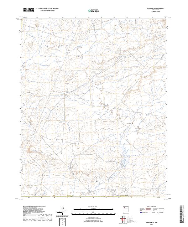 Lybrook SE, NM — USGS 7.5-minute topo (2023)