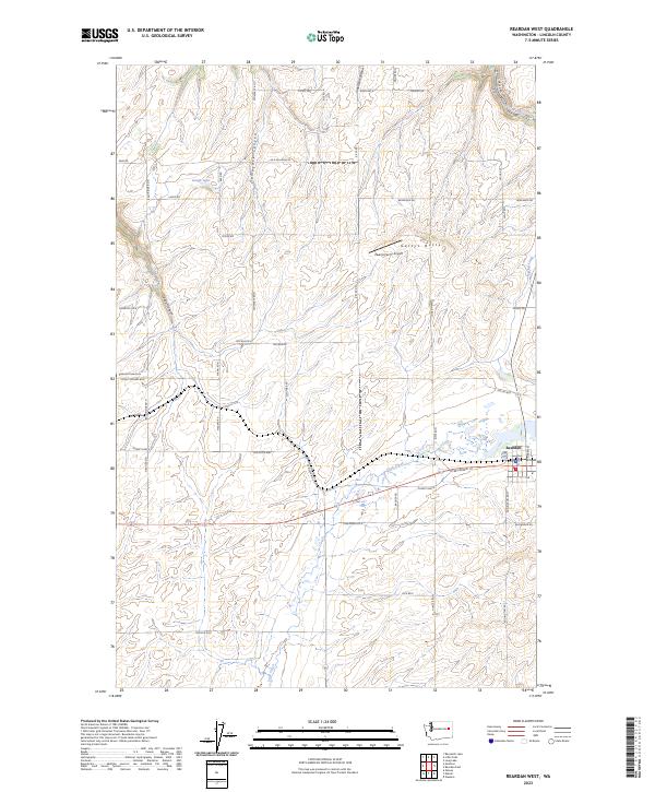 Reardan West, WA — USGS 7.5-minute topo (2023)