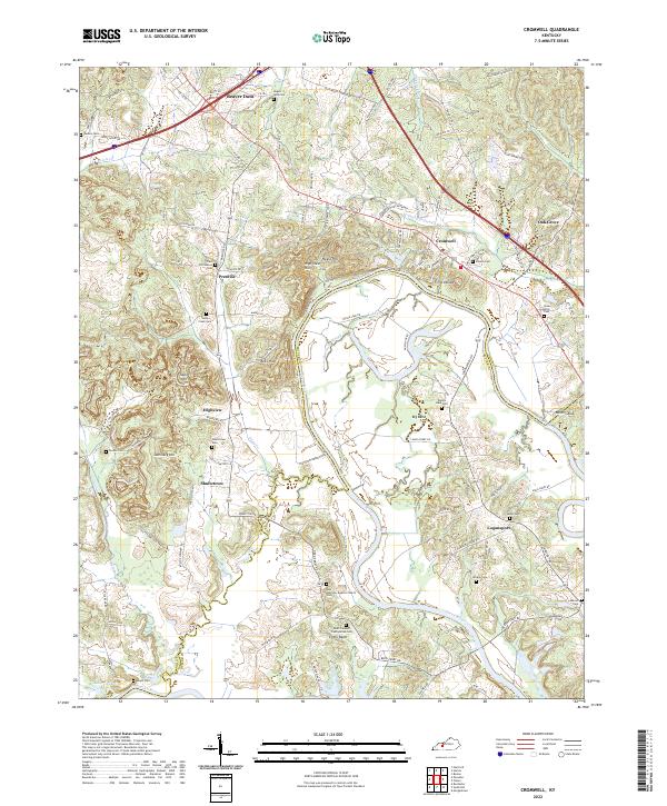 Cromwell, KY — USGS 7.5-minute topo (2022)