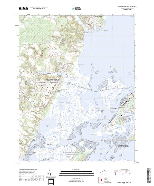 Chincoteague West, VA — USGS 7.5-minute topo (2022)