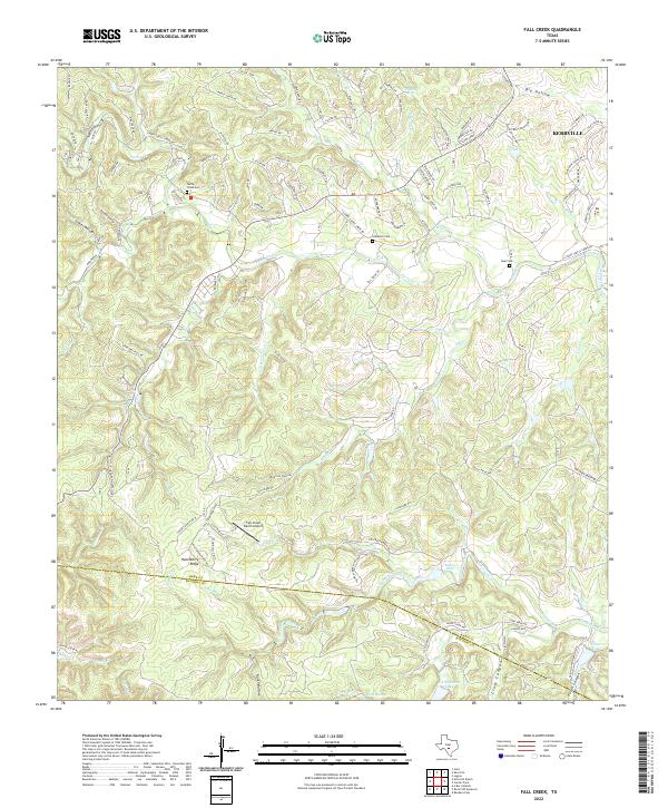 Fall Creek, TX — USGS 7.5-minute topo (2022)