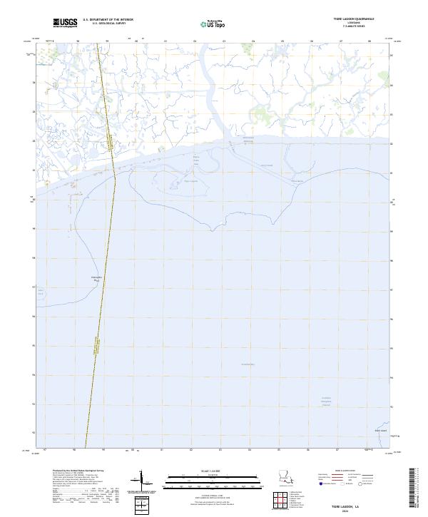 Tigre Lagoon, LA — USGS 7.5-minute topo (2024)