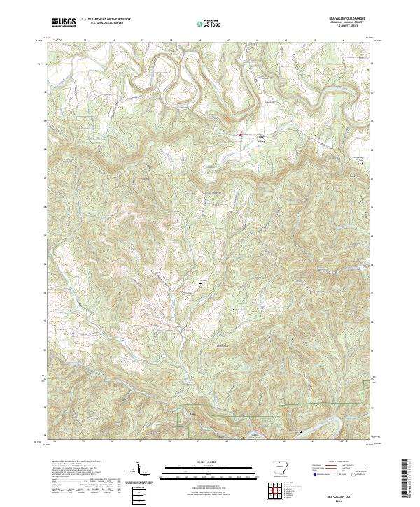 Rea Valley, AR — USGS 7.5-minute topo (2024)