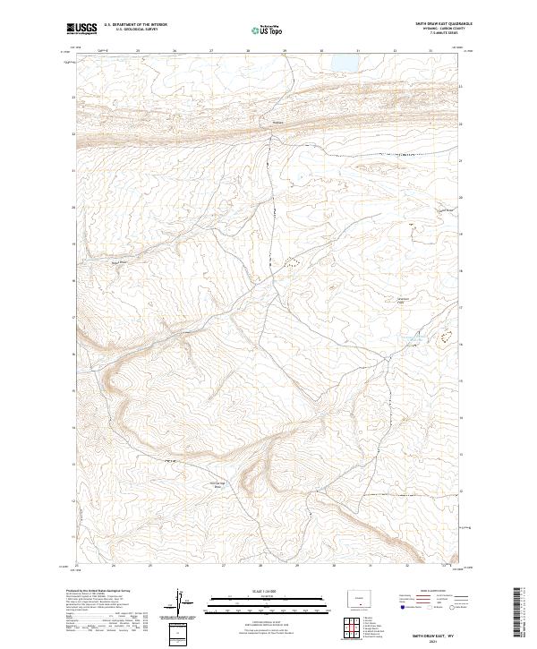 Smith Draw East, WY — USGS 7.5-minute topo (2021)
