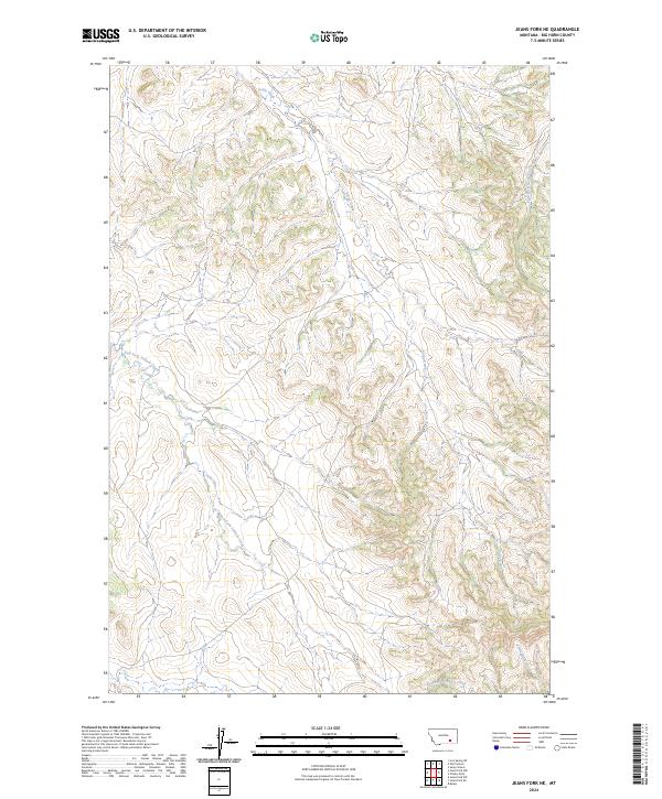 Jeans Fork NE, MT — USGS 7.5-minute topo (2024)
