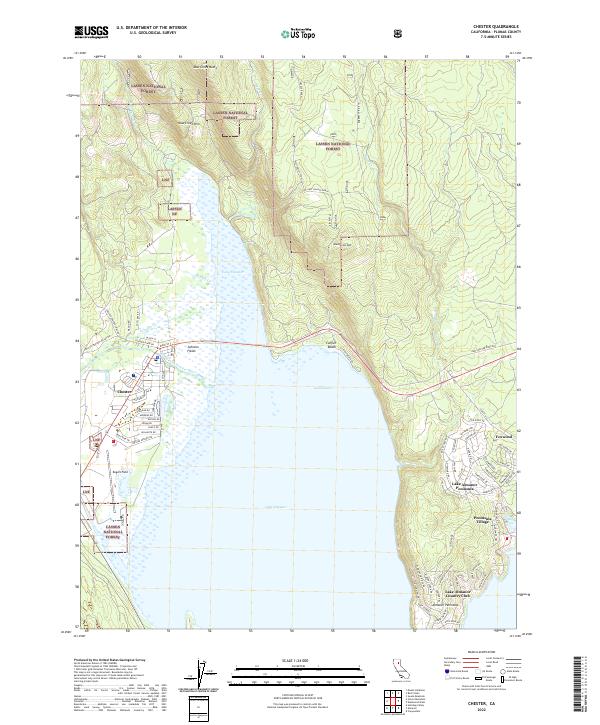 Chester, CA — USGS 7.5-minute topo (2022)