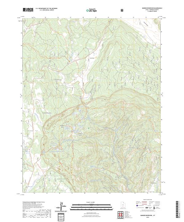 Barker Reservoir, UT — USGS 7.5-minute topo (2023)