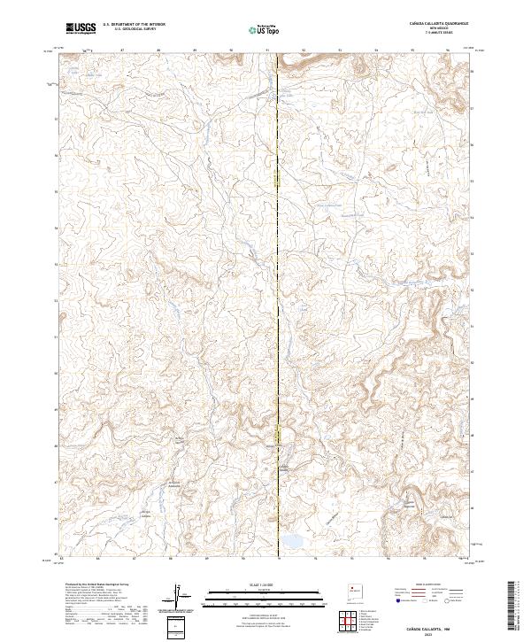 Canada Calladita, NM — USGS 7.5-minute topo (2023)