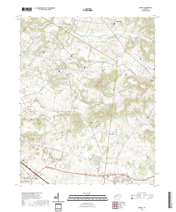 Gracey, KY — USGS 7.5-minute topo (2022)