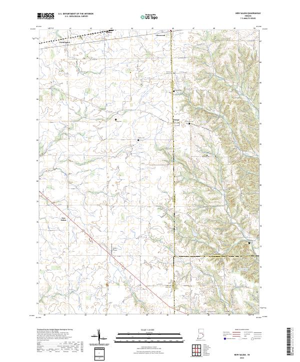 New Salem, IN — USGS 7.5-minute topo (2022)