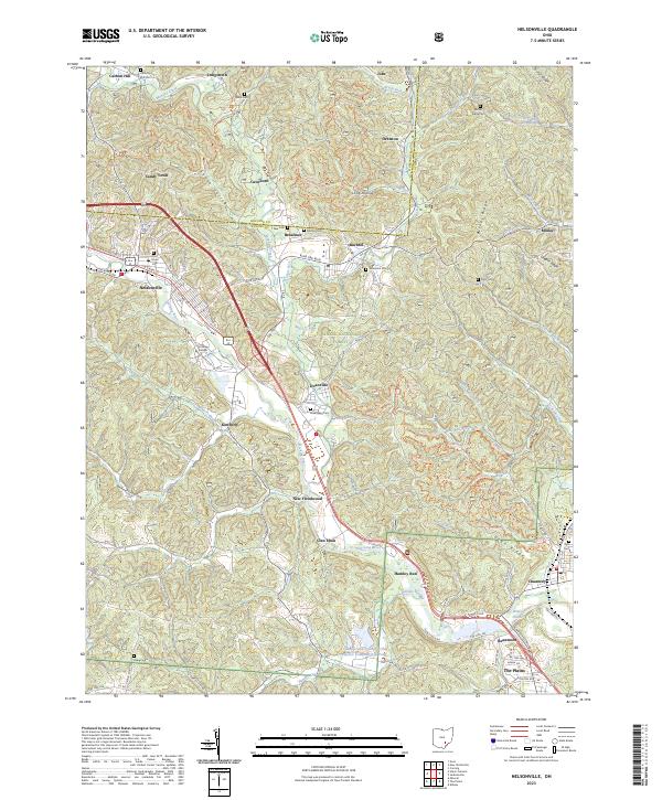 Nelsonville, OH — USGS 7.5-minute topo (2023)