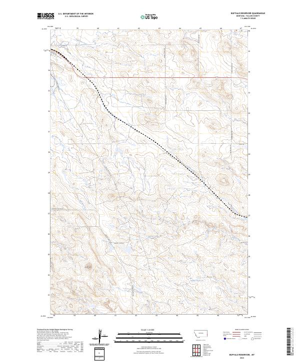 Buffalo Reservoir, MT — USGS 7.5-minute topo (2024)