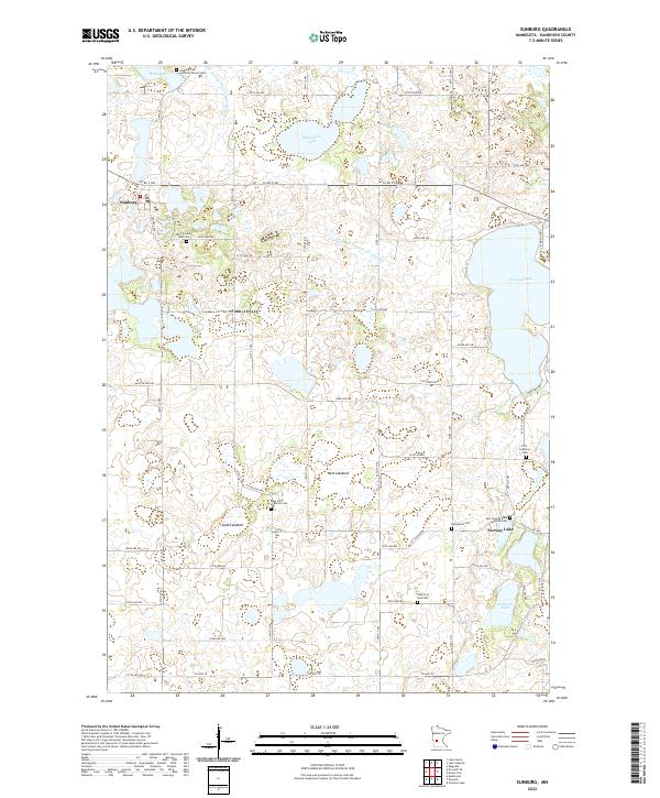 Sunburg, MN — USGS 7.5-minute topo (2022)