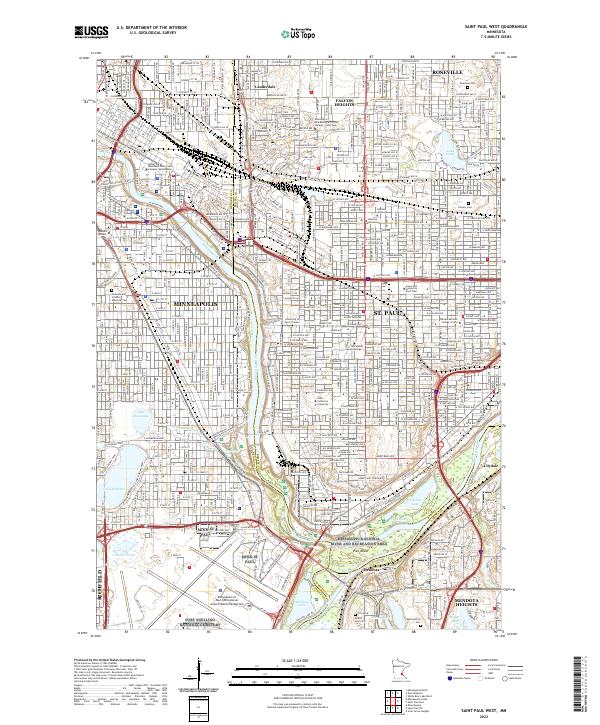 Saint Paul West, MN — USGS 7.5-minute topo (2022)