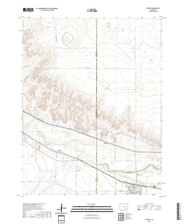 Fowler, CO — USGS 7.5-minute topo (2022)