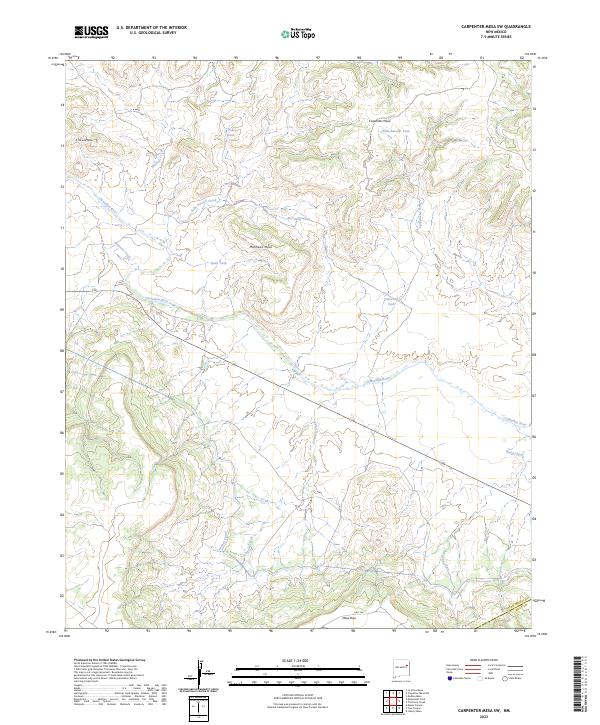 Carpenter Mesa SW, NM — USGS 7.5-minute topo (2023)