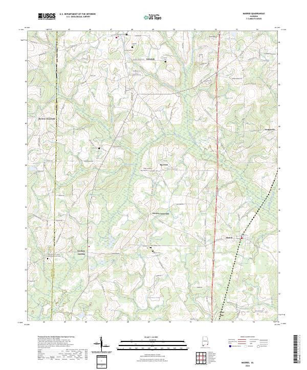 Madrid, AL — USGS 7.5-minute topo (2024)