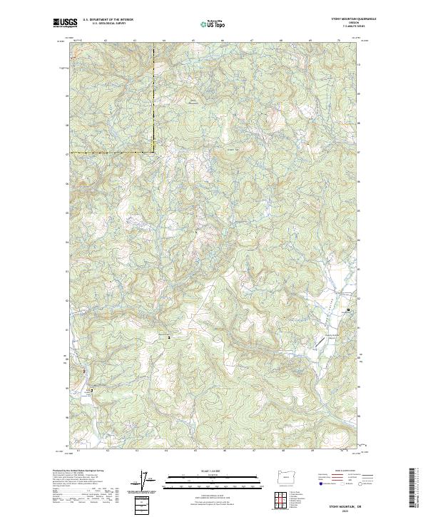 Stony Mountain, OR — USGS 7.5-minute topo (2023)