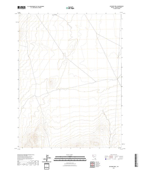 Jayhawk Well, NV — USGS 7.5-minute topo (2021)