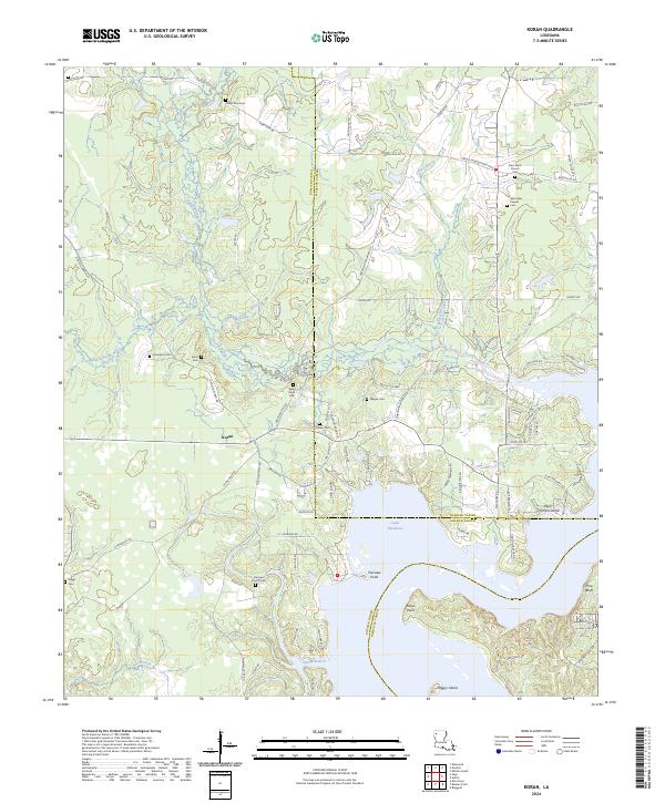 Koran, LA — USGS 7.5-minute topo (2024)