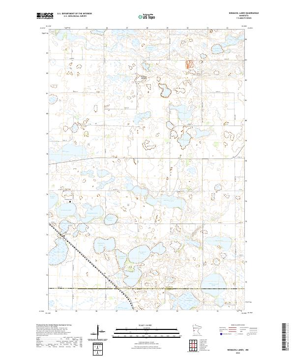 Niemackl Lakes, MN — USGS 7.5-minute topo (2022)